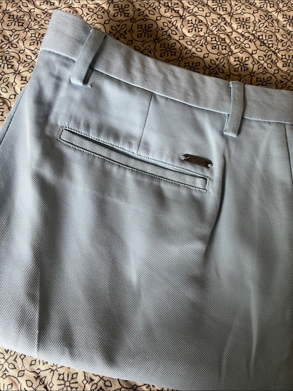Greg Norman Collection Light Blue Men's Flat Front Shorts